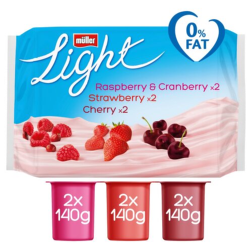 Muller Light Red Fruits Variety Yogurts 6 Pack (840 g)