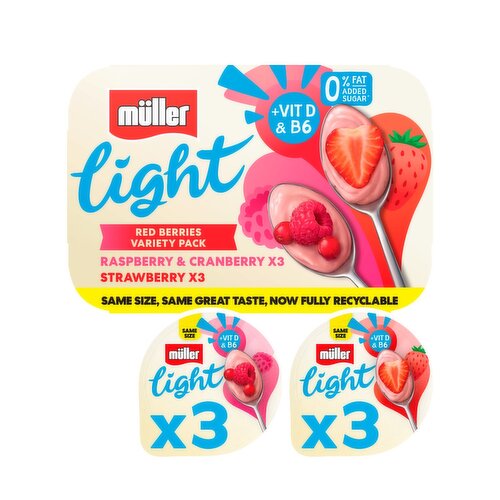 Müller Light Red Berries Variety 6 Pack (140 g)