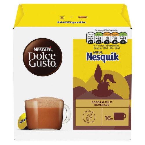 Nescafe Dolce Gusto Nesquik Hot Chocolate Capsules 16 Pack (254 g)