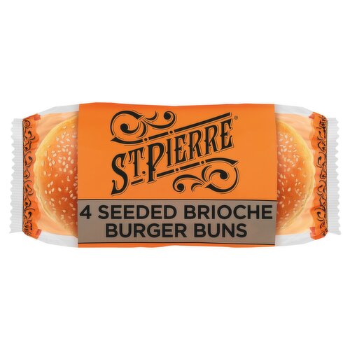 St Pierre Seeded Brioche Burger Buns 4 Pack  (250 g)