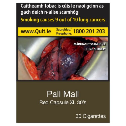 Pall Mall Red Capsule XL 30 Cigarettes (30 Pack)