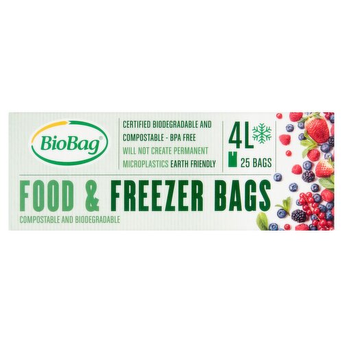 Biobag Freezer & Food Storage Bags 4 Ltr (25 Piece)