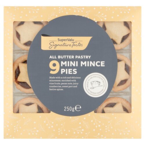 SuperValu Signature Tastes Mini Mince Pies 9 Pack (250 g)