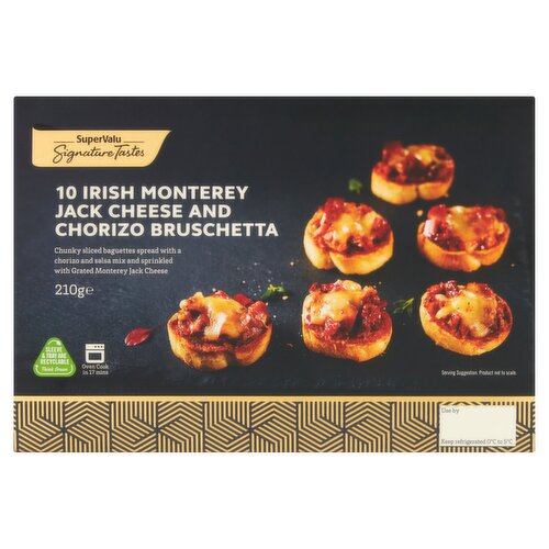 SuperValu Signature Tastes 10 Irish Monterey Jack Cheese and Chorizo Bruschetta (210 g)