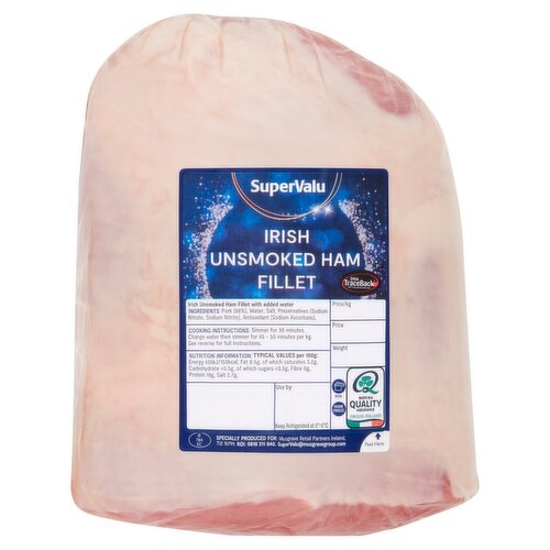 SuperValu Fresh Irish Unsmoked Ham Fillet (3.2 kg)