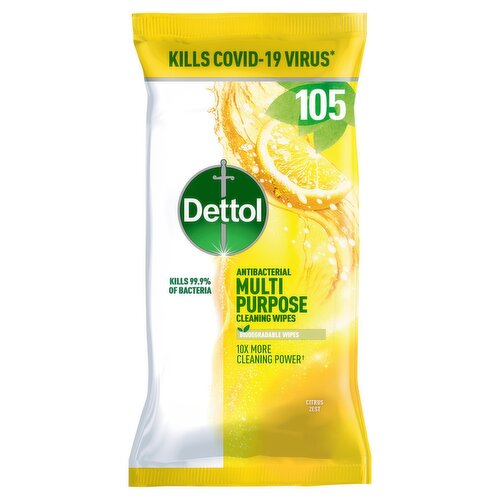 Dettol Multipurpose Citrus Wipes (105 Piece)