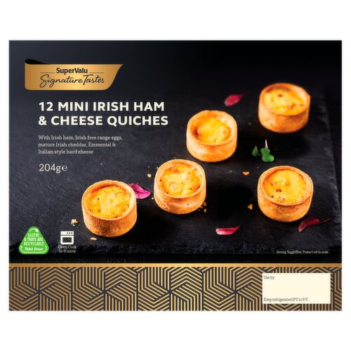 SuperValu Signature Tastes Mini Ham & Cheese Quiches 12 Pack (204 g)