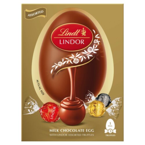 Lindt Lindor Milk Chocolate Assorted Truffles Easter Egg (133 g)