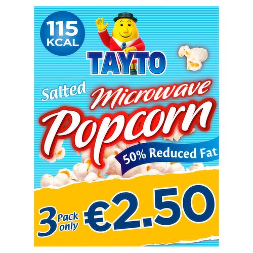 Tayto Low Fat Microwave Popcorn  3 Pack (80 g)