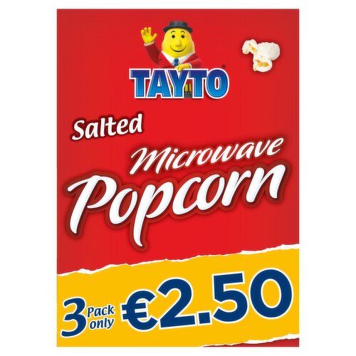 Tayto Salted Microwave Popcorn 3 Pack (80 g)