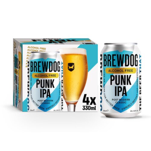 Brew Dog Punk Alcohol Free IPA Cans 4 Pack (330 ml)