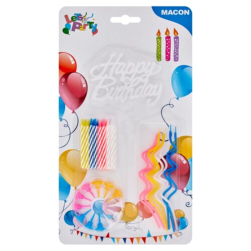 Macon Happy Birthday Candle Set (45 Piece)