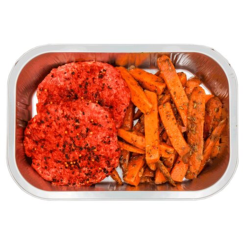 Prepared By Our Butcher Double Alabama Irish Beef Burger & Fries (1 Piece)