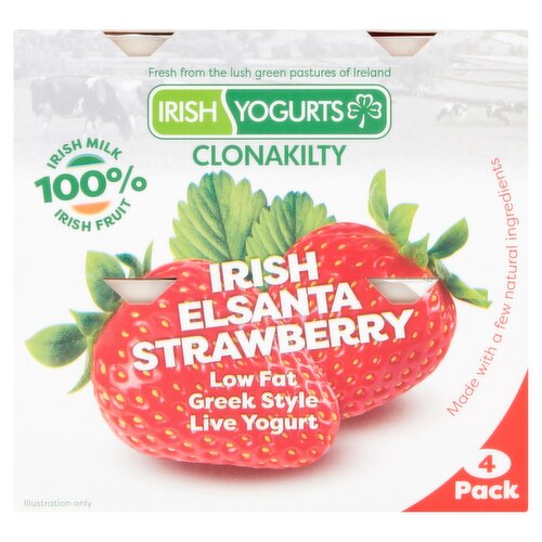 Irish Yogurts Greek Style Strawberry Yogurt 4 Pack (125 g)