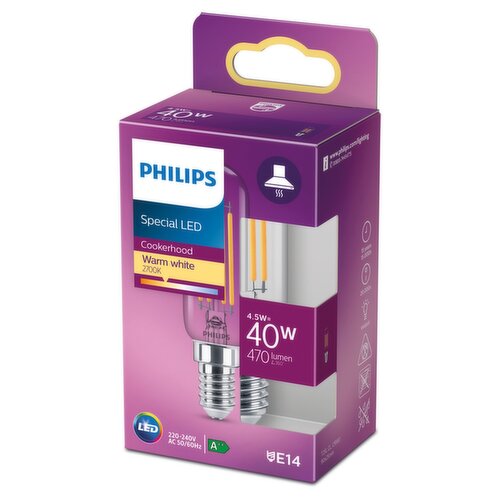 Philips LED E14 Cookerhood Warm White Light Bulb (1 Piece)