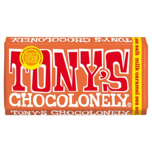 Tony's Chocolonely Milk Chocolate Caramel & Sea Salt Bar (180 g)