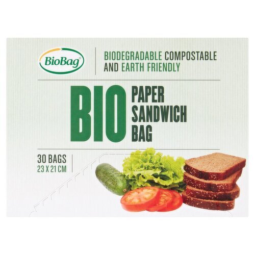 Biobag Paper Sandwich Bags 30pce (30 Piece)