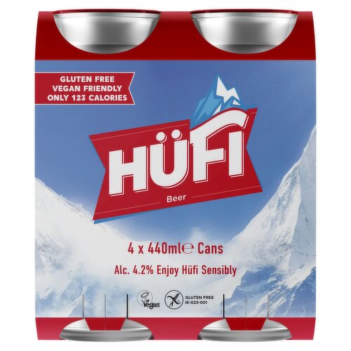 Hufi Beer Can 4 Pack (440 ml)