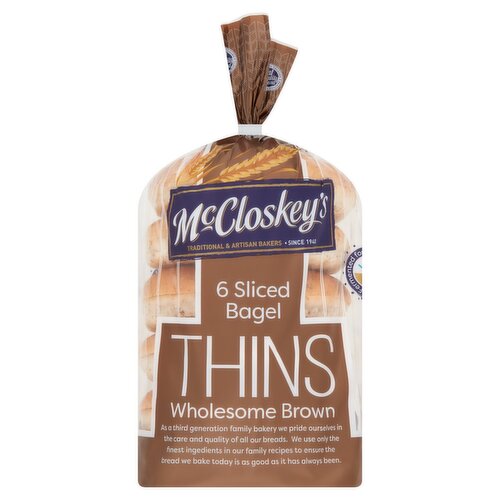 McCloskeys Brown Bagel Thins (6 Piece)