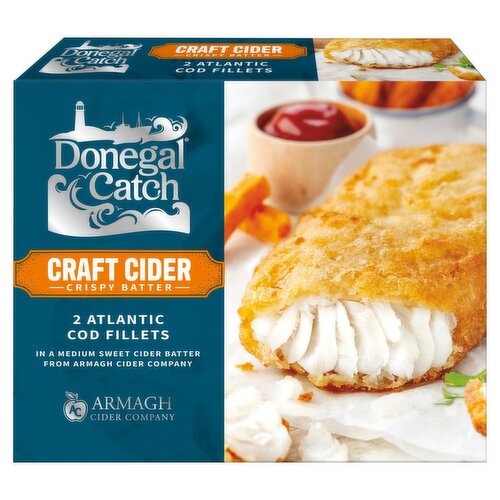 Donegal Catch Cider Battered Cod Fillets 2 Pack (250 g)