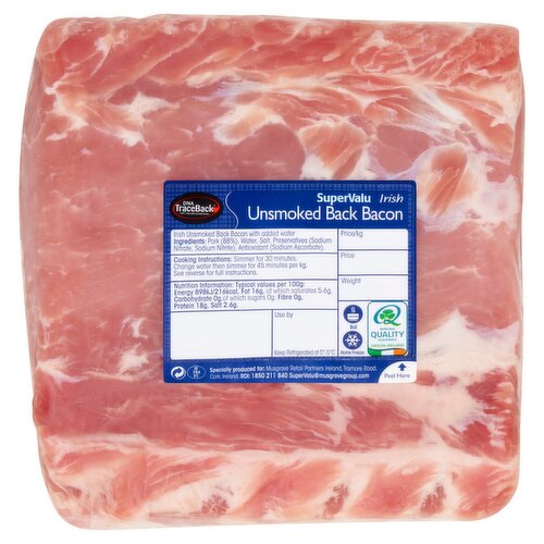 SuperValu Fresh Irish Unsmoked Back Joint (1.7 kg)