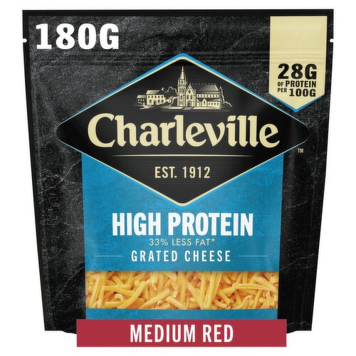 Charleville Protein Med Red Grated Cheddar (180 g)