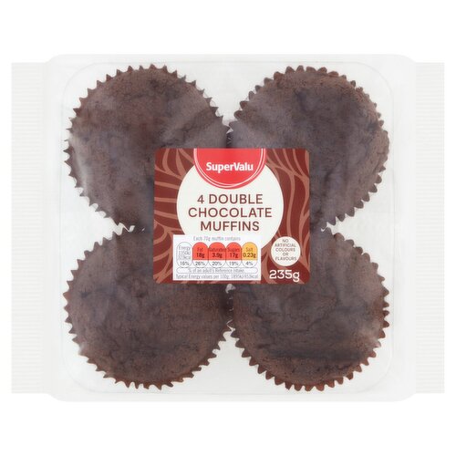 SuperValu 4pk Double Choc Muffins (235 g)