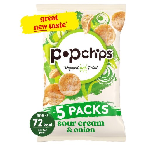 Popchips Sour Cream & Onion Crisps 5 Pack (17 g)