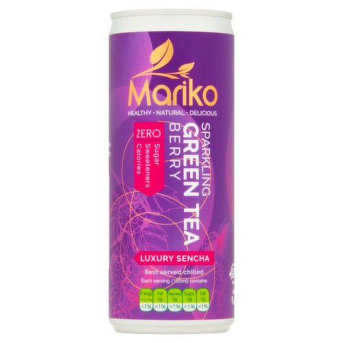 Mariko sparkling green tea,Berry flavour (250 ml)