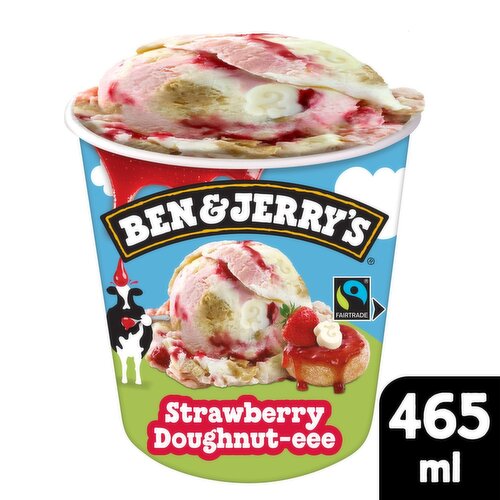 Ben & Jerry''s Strawberry Doughnut-ee Ice Cream Tub (465 ml)