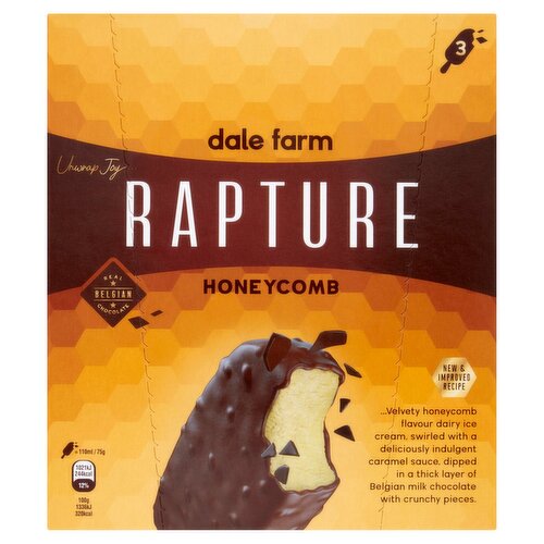 Dale Farm Rapture Honeycomb Ice Creams 3 Pack (110 ml)