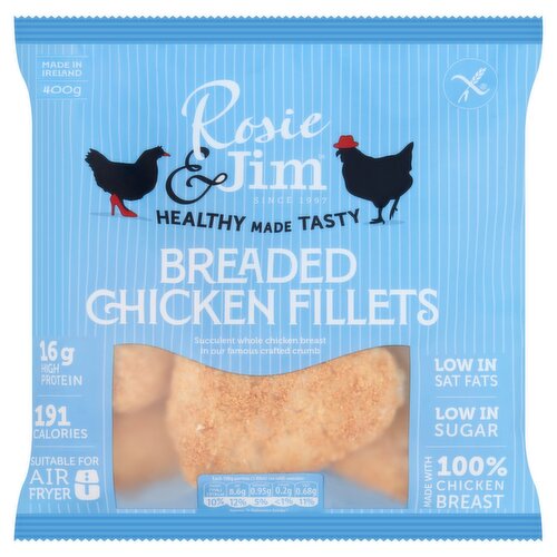 Rosie & Jim Gluten Free Breaded Chicken Fillets (400 g)