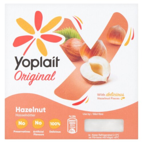 Yoplait Hazelnut Yogurt 4 Pack (500 g)