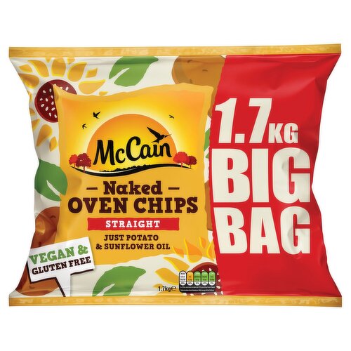 McCain Naked Straight Cut Oven Chips  (1.7 kg)