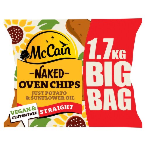 McCain Naked Straight Cut Oven Chips  (1.7 kg)