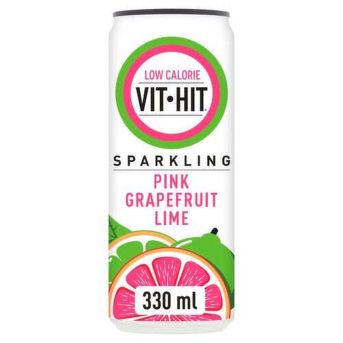 Vit Hit Sparkling Pink Grapefruit Lime Drink (330 ml)