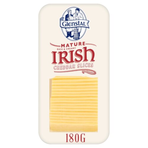 Glenstal Mature Irish White Cheddar Slices (180 g)