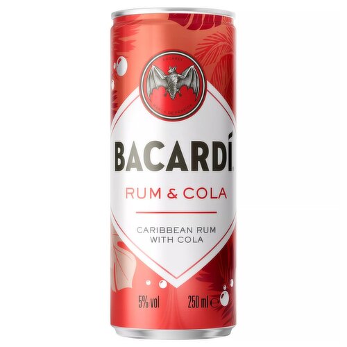 Bacardí Rum and Cola Premixed Drink (250 ml)