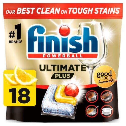 Finsh Ultimate Plus All In One Lemon Dishwasher Tablets (18 Piece)