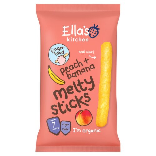 Ella's Kitchen Peach & Banana Melty Sticks 7+ Months (16 g)