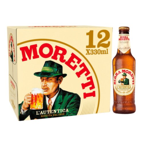 Moretti Premium Lager Bottles 12 Pack (330 ml)