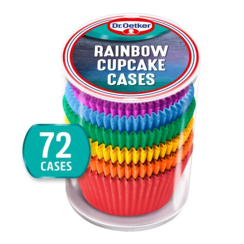 Dr. Oetker Rainbow Cupcake Cases (72 Piece)