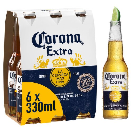 Corona Extra Lager Bottles 6 Pack (330 ml)