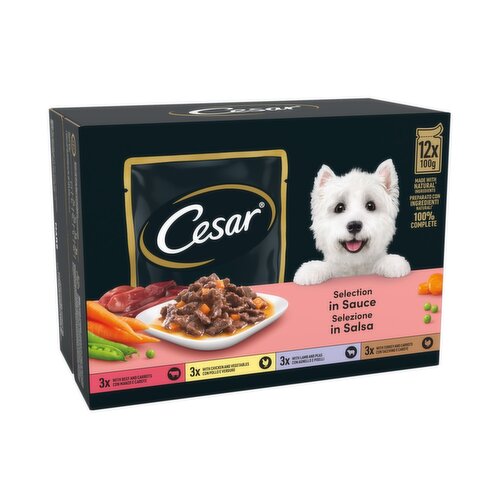 Cesar Selection in Sauce Variety Dog Food 12 Pack (100 g)