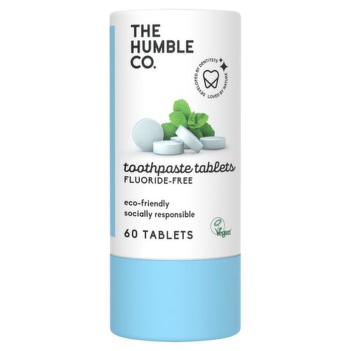 The Humble Company Natural Toothpaste Tablets Fresh Mint Fluoride Free (60 Piece)