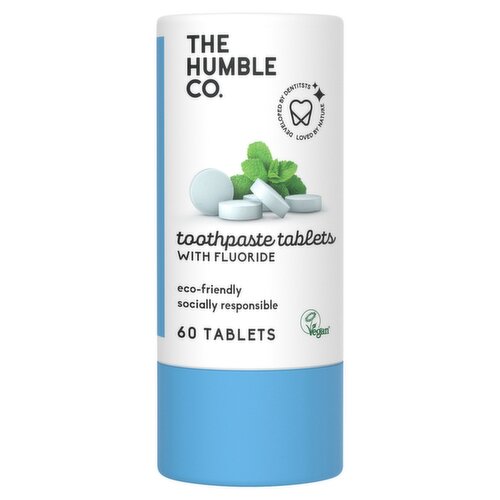 The Humble Company Natural Toothpaste Tablets Fresh Mint With Fluoride (60 Piece)