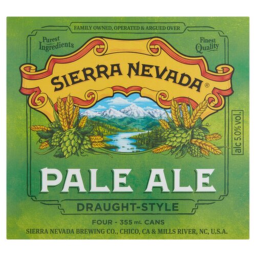 Sierra Nevada Draught Pale Ale Cans 4 Pack (355 ml)