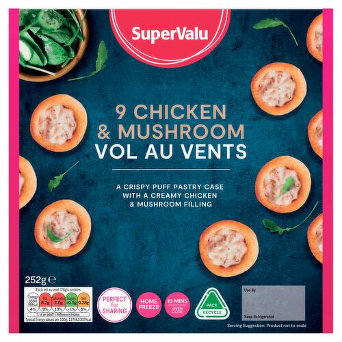 SuperValu Chicken & Mushroom Vols au Vent 9 Pack (252 g)