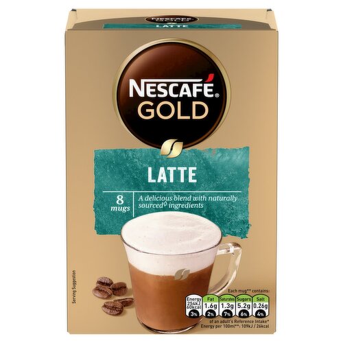 Nescafé Gold Latte Sachets 8 Pack (124 g)