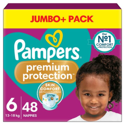 Pampers Premium Protection Size 6 Nappies (48 Piece)